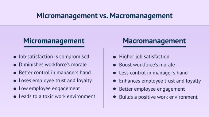 Micromanagement vs Macromanagement. Sumber: ofy.world
