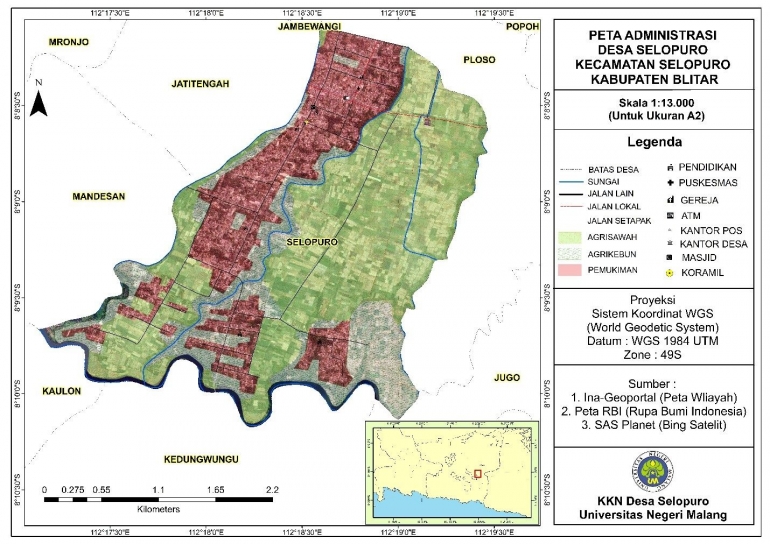 Peta Administrasi Desa Selopuro/dokpri