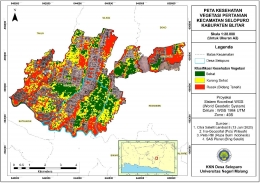 Peta Kesehatan Vegetasi Pertanian Desa Selopuro/dokpri