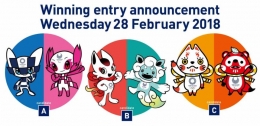 www.anocolympic.org - Ternyata, ada 3 pilihan tentang icon Lympic dan Paralympic Tokyo 2020, yang juga mengikutsertakan anak2 di seluruh seokalh2 Jepang, baik yang di Jepang atau yang  di luar Negara Jepang 