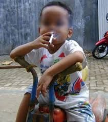 Illustrasi bocah merokok (pic: news.detik.com)