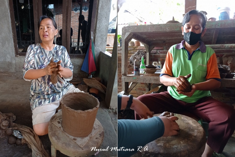 Para Srikandi pembuat gerabah di Dusun Klipoh Kabupaten Magelang (Dokumentasi pribadi)