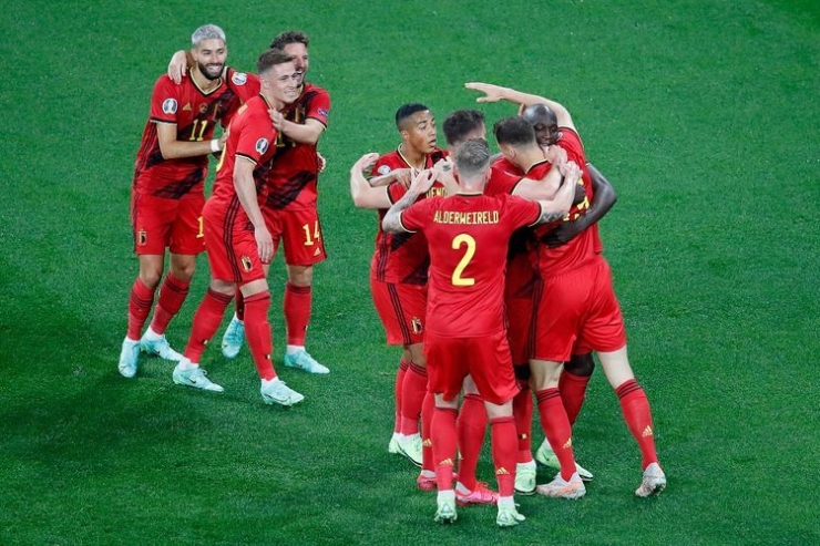 Para pemain Belgia saat Euro 2020. Foto: AFP/ANTON VAGANOV dipublikasikan kompas.com