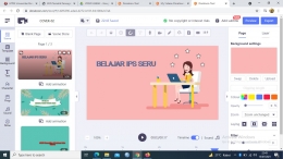 Proses pembuatan video pembelajaran oleh penulis