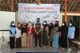 Gambar 1. Mahasiswa KKN Universitas Negeri Malang Bersama dengan organisasi IPPNU desa Kendal (Dokpri)