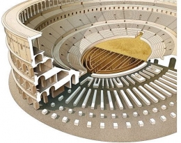 Ilustrasi interior Colosseum. Sumber: Inklink Firenze / www.smithsonianmag.com
