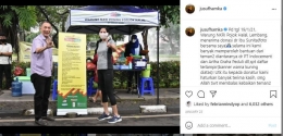 Warung Nasi Podjok Halal Jusuf Hamka Bekerjasama dengan Salah Satu Donatur. Sumber: instagram @jusufhamka