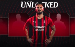 AC Milan resmi mendatangkan Olivier Giroud dari Chelsea(AC Milan) via Kompas.com