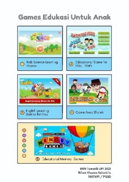              Poster Games Edukasi untuk Anak/Dokpri