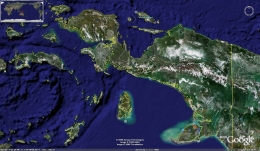 Peta wilayah Papua yang berbatasan dengan negara Papua NuginiSumber: https://ensikloindonesia.blogspot.com/
