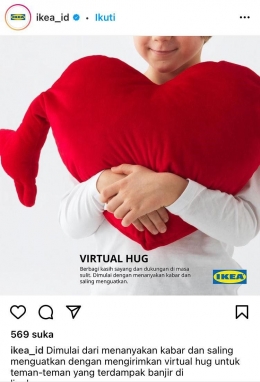 Iklan IKEA pada postingan Instagram
