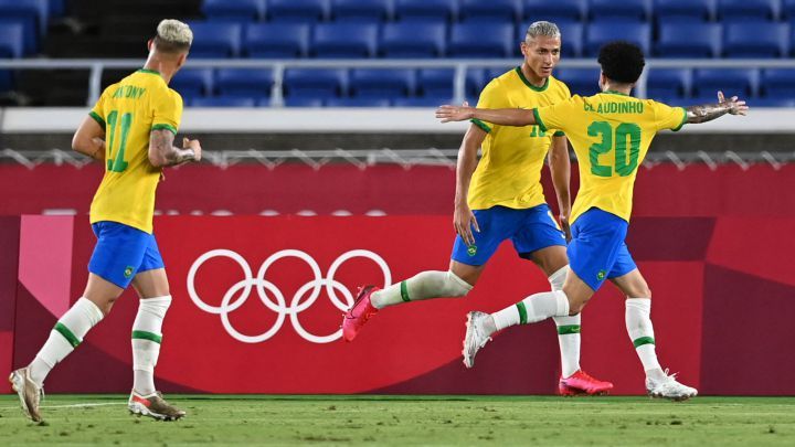 Pemain Brazil U23 merayakan gol ke gawang Jerman U23 (Gambar: en.as.com)