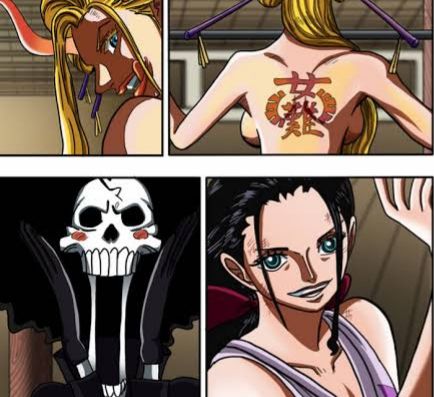 Black Maria vs Robin dan Brook, highlight manga One Piece 1020. (Sumber: deviantart.com)