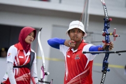 Diananda & Riau Ega saat tampil di Asian Games/ Antara Foto