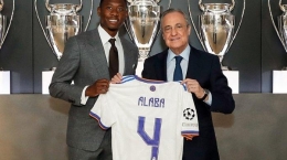 Real Madrid resmi memperkenalkan David Alaba sebagai pemain anyar mereka pada Rabu, 21 Juli 2021.| Sumber: Twitter Real Madrid C.F.@realmadriden via bali.tribunnews.com