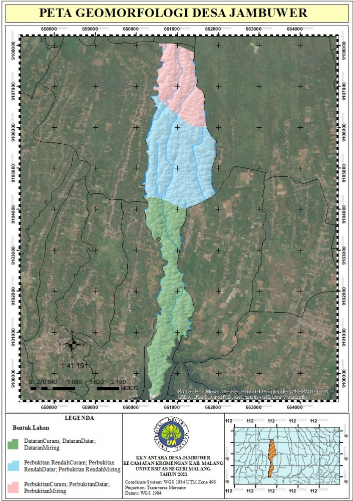 Peta Geomorfologi Desa Jambuwer (Dok. pribadi)