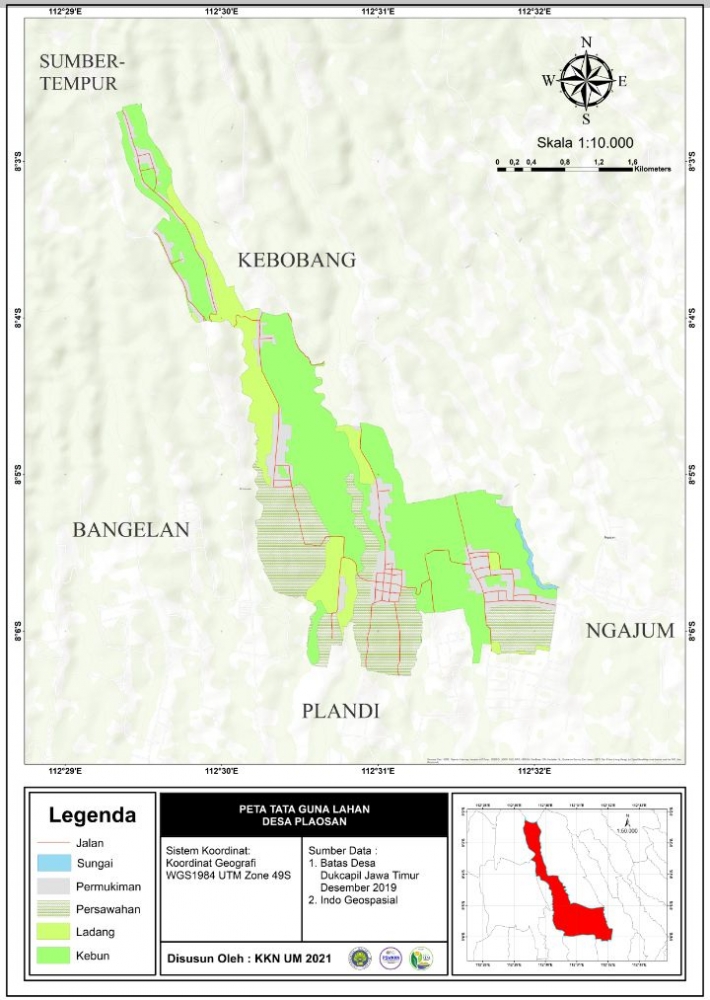 Rancangan Perbaruan Peta Tata Guna Lahan Desa Plaosan (Dok. Desa Plaosan)