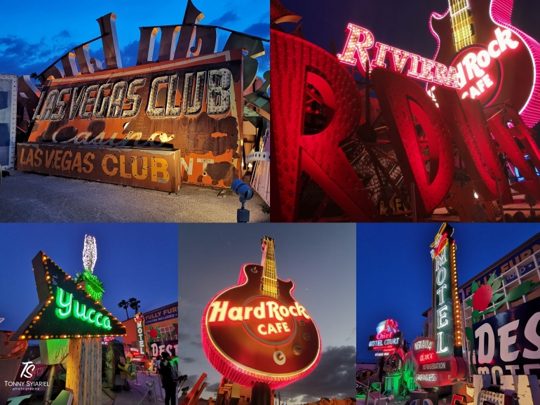 Bekas Neon Sign Hotel & Club tua di Museum Neon- Las Vegas. Sumber: dokumentasi pribadi