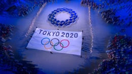 Suasana pembukaan Olimpiade Tokyo 2020 (sumber: twitter @Tokyo2020)