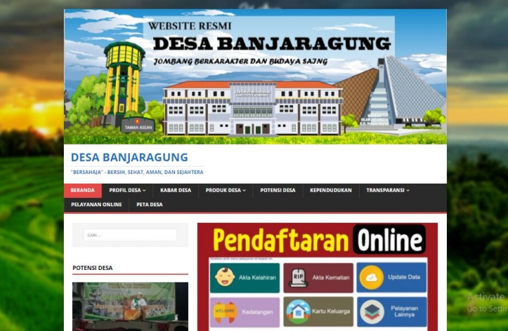 Website Resmi Desa Banjaragung (dokpri)