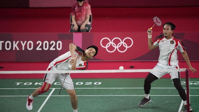 Aksi The Dadies memupus impian pasangan Korea Selatan menuju 8 besar Olympiade Tokyo 2020 (AP/ cnnindonesia.com)