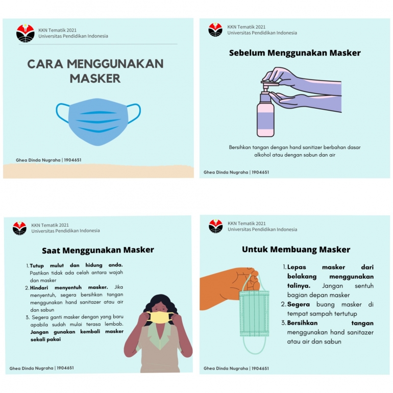 Poster Menggunakan Masker yang Benar