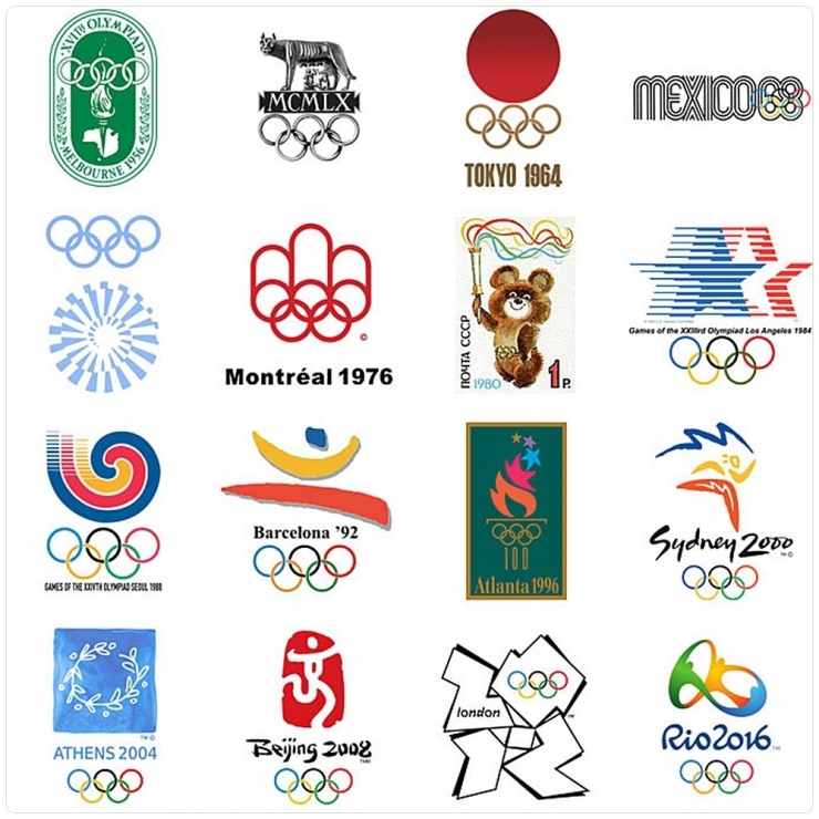 Logo-logo Olimpiade. Sumber: www.weandthecolor.com