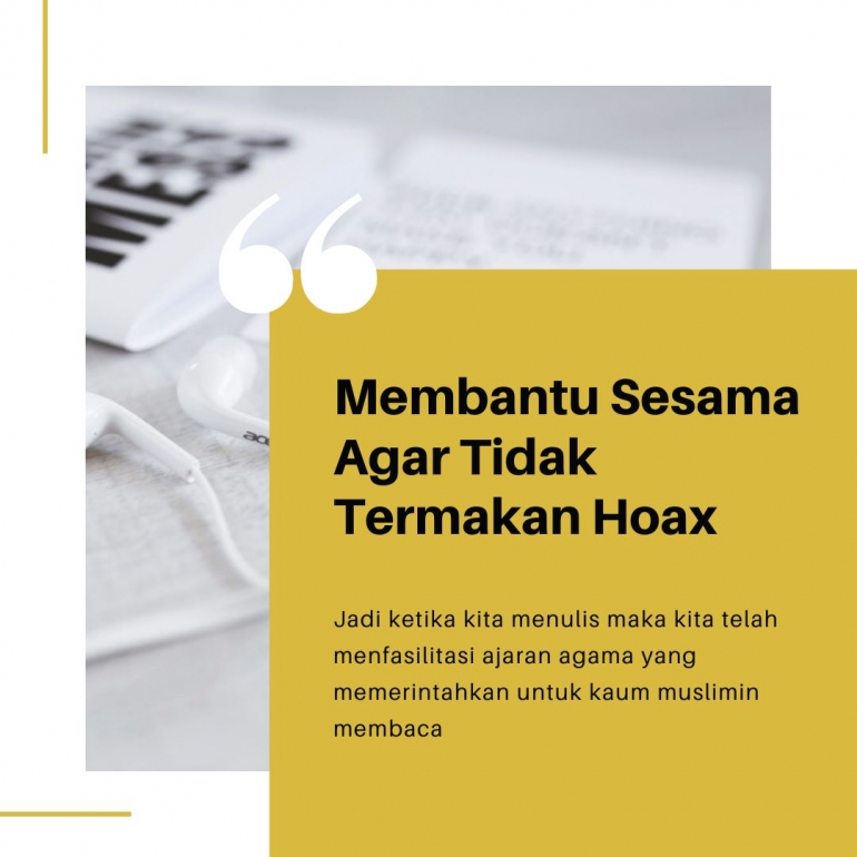 Membantu sesama agar tidak termakan hoax I Sumber Foto ; Canva