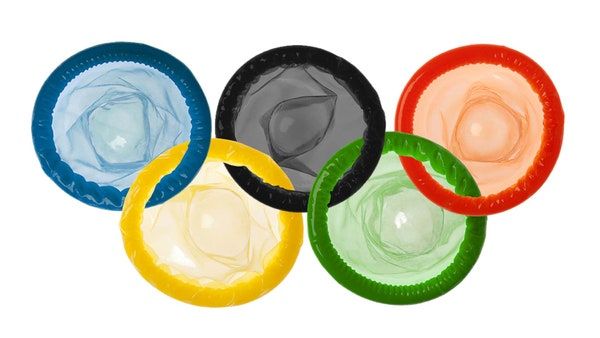 Ilustrasi logo (kondom) Olimpiade. | GQIndia.com