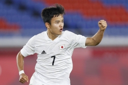 Potret Takefusa Kubo bersama Jepang U23 . Sumber : jp.newstimes.net.cn