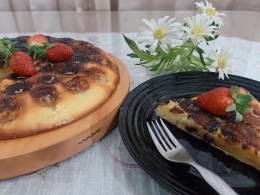 Ilustrasi kue Pisang Karamel Teflon siap disajikan | Dokpri