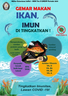 Poster Edukasi dan Sosialisasi Gemar Makan Ikan untuk Mencegah Covid-19 (dokpri)