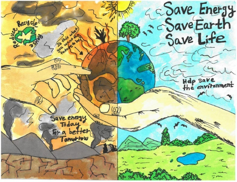 Ilustrasi save energy, save earth, save life (uspowerandlight.com)