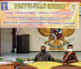 Dokpri/Sekretaris Desa Sumilir Miswanto Memberikan Sambutan atas nama Kades Drs. Tukiman.