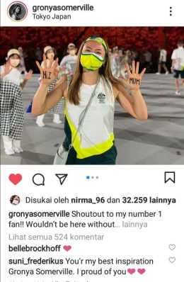 Hasil Screenshot dari instagram@Gronyasomerville