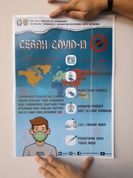 Poster Pencegahan Covid-19, Upaya Mahasiswa KKN UNDIP Edukasi Masyarakat Desa Tambakrejo