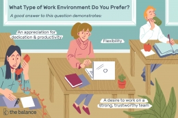 Berbagai jenis Lingkungan kerja. Sumber: https://www.thebalancecareers.com/what-type-of-work-environment-do-you-prefer-2061291