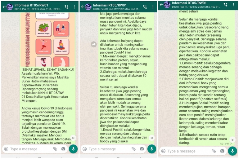 Penyebarluasan melalui Whatsapp Grup