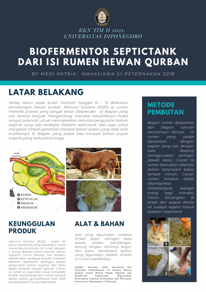 Mahasiswa KKN Undip Sosialisasikan Pemanfaatan Isi Rumen Hewan Qurban ...