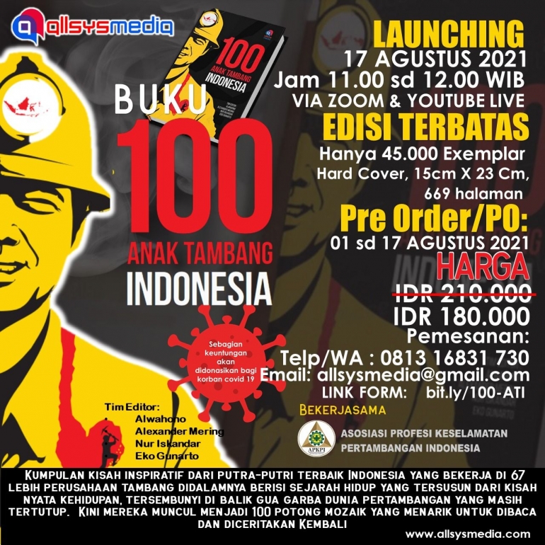 Flyer Buku 100 Anak Tambang Indonesia ( 100 ATI )