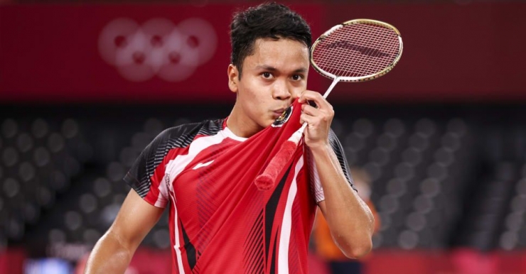 Tunggal putra Indonesia, Anthony Sinisuka Ginting, selangkah lagi ke final tunggal putra bulutangkis Olimpiade/Foto: olympics.com/Getty Images