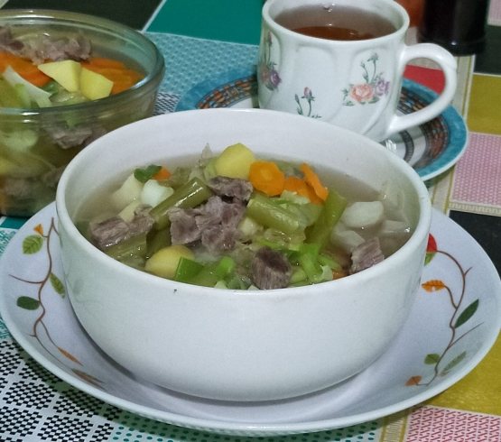 Gambar 7, Sup Daging Sapi telah siap dinikmati [Foto: Siti Nazarotin]