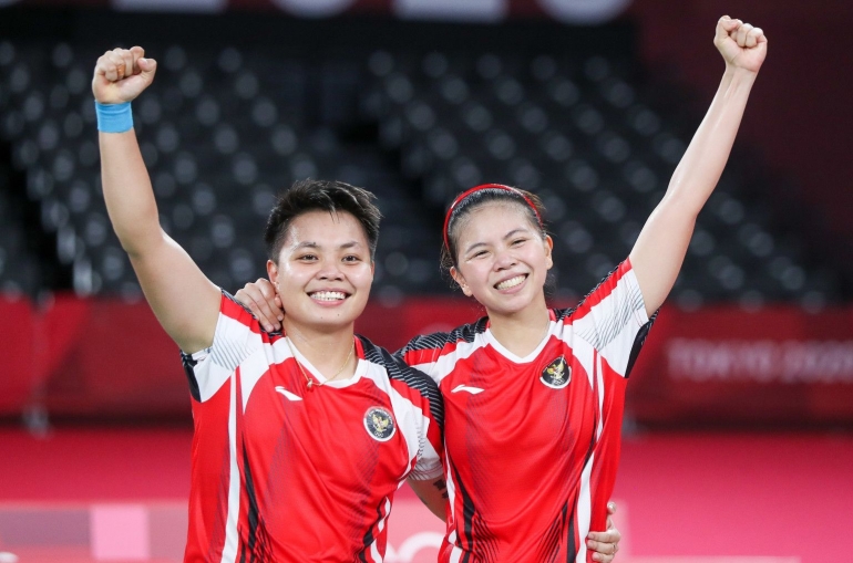 Ganda putri Greysia Polii dan Apriyani Rahayu finalis Olimpiade Tokyo 2020 (Foto BWFbadminton.com)