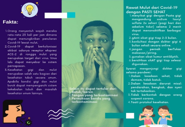 Leaflet “MULUT SEHAT, COVID-19 SKAKMAT”/dokpri