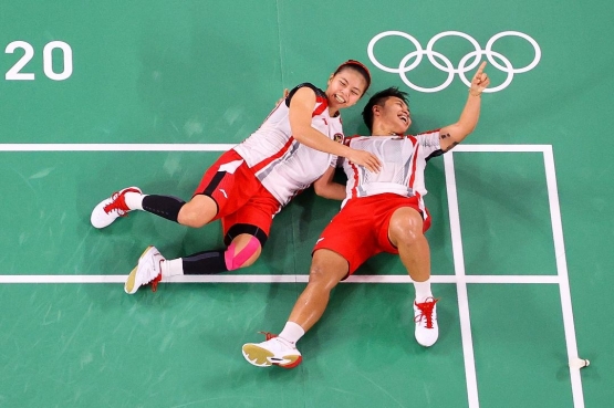 Momen selebrasi juara olimpiade GreyAp/foto: olympic.com