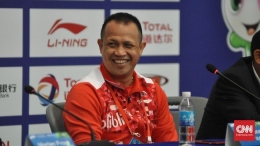 Rexy Mainaky, peraih emas ganda putra Olimpiade Atlanta 1996 yang saat ini melatih Thailand (cnnindonesia.com/ Putra Permata).