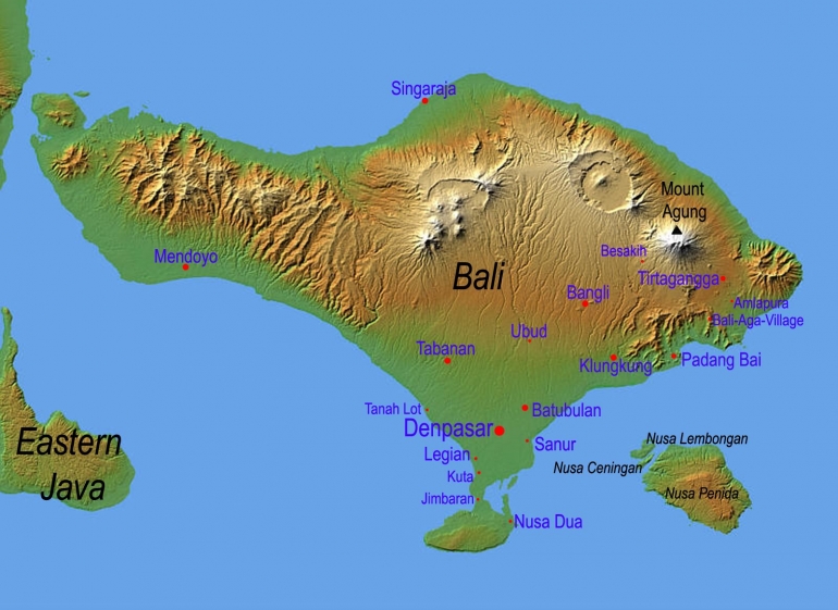 Peta Provinsi Bali. Sumber : wikipedia