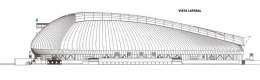www.fr.wikiarchitectura.com Tampak depan dan tampak samping Sapporo Dome