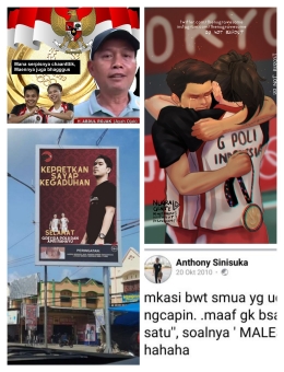 Unggahan Kreatif Warganet Mewarnai Kemenangan Tiga Pebulutangkis Indonesia dalam Olimpiade Tokyo 2020| Ki-Ka Sumber: Twitter @nickoakbar| Twitter @Adityatris|Twitter @TheNugrawesome|Twitter @snlimyy
