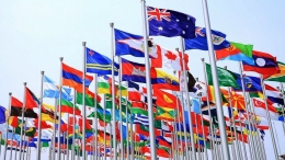 Bendera anggota PBB. Sumber: www.wallpapersafari.com
